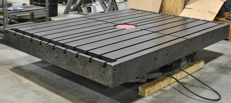 72" X 96" Lucas Airlift Index Table, Rebuilt, T-Slotted, 16" O.A. Height 