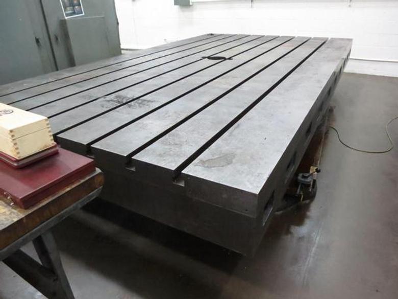 96" X 168" Giddings & Lewis Airlift, 90 Degree Shot Pins, Capacity 75,000#