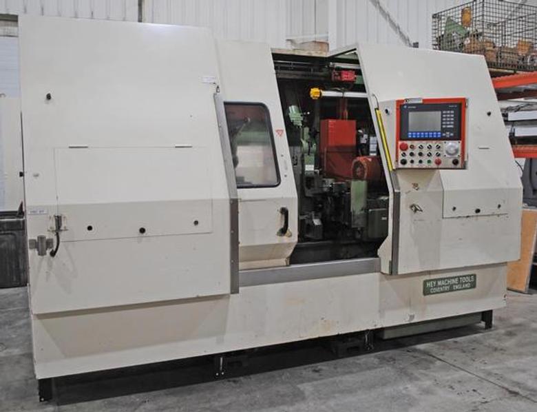 8" X 27" Hey No. 3 CNC Face & Center, Full Machine Enclosure, A/B Ctrl, Chip Conveyor, 1999