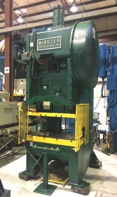 200 Ton Minster G2-200, 8" Str, 27" SH, 8" Adj, 30-60 SPM