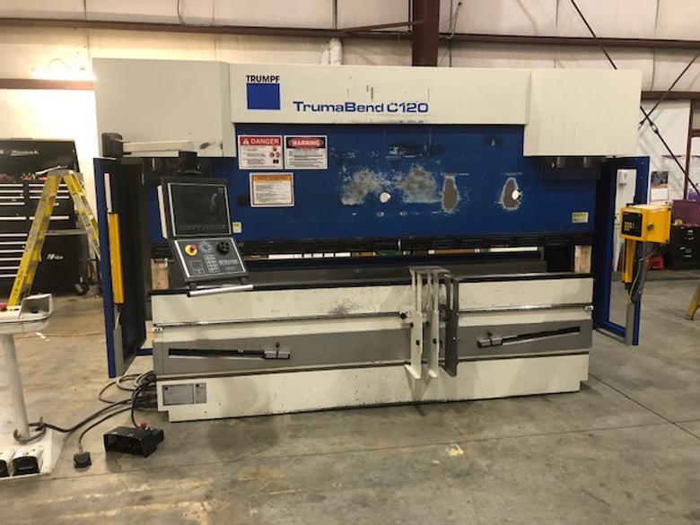 10' x 132 Ton, Hydraulic, 4 Axis Back Gauges, Safety Light Curtains