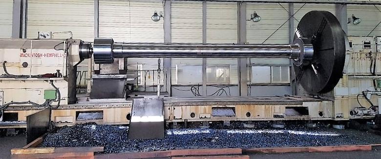 Mackintosh-Hemphill, 125" Swing, 629" C.C, 150 Ton Cap., 150 HP, Tailstock Fanuc 21i CNC, RetroFit 2012, #28706