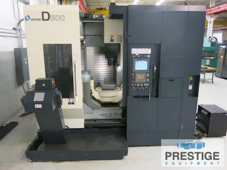 Makino D500 5-Axis, X-21.65", Y-39.37", A&C Axis, Makino Pro 5, Rotary Tbl/Trunion, 113 ATC, Probing, CTS, 2013, #32129