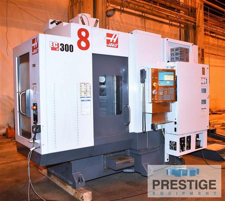 HAAS EC-300, (2) 11.8" Pallets, Full 4th Axis, X-20", Y-18", Z-14", 12000 RPM, 24-ATC, 300 PSI Coolant, 2013 #32369