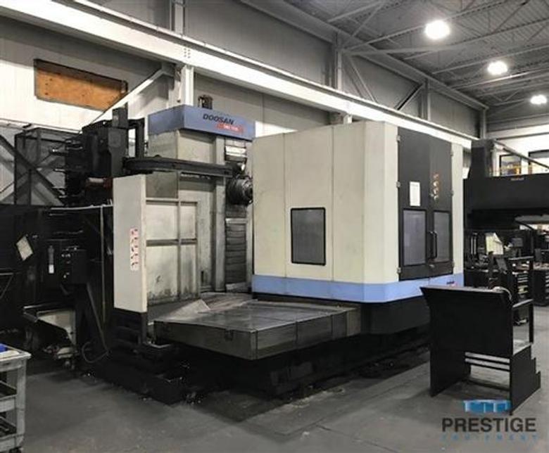 Doosan 110S 4.33", X-78", Y-59", Fanuc 31i CNC, 40 ATC, TSC, 55" x 63" B-Axis Table, 2011, #31461