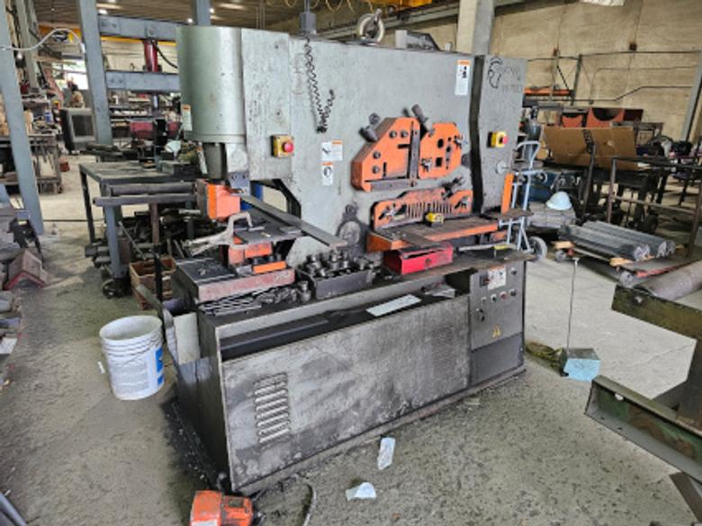 SPARTAN, #IW110D/2, 110 tons, 6" X 6" X 1/2", 12" throat, 10 HP, tooling, '03