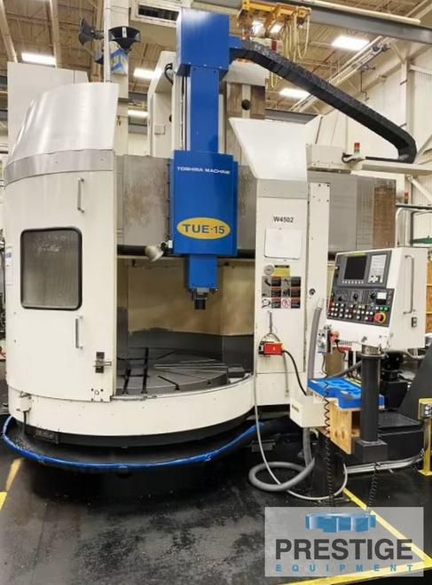 Toshiba TUE-15, 59" Table, 70" Swing, Fanuc Oi-TC, Ram with 12 Sta. ATC, 60 HP, Chip Conveyor, 2008, #43442