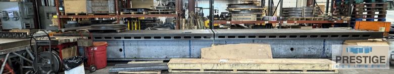 52" x 388" x 10" T-Slotted Planer Table, 34" Base Height, 5-T-slots, Cast Iron, #43577