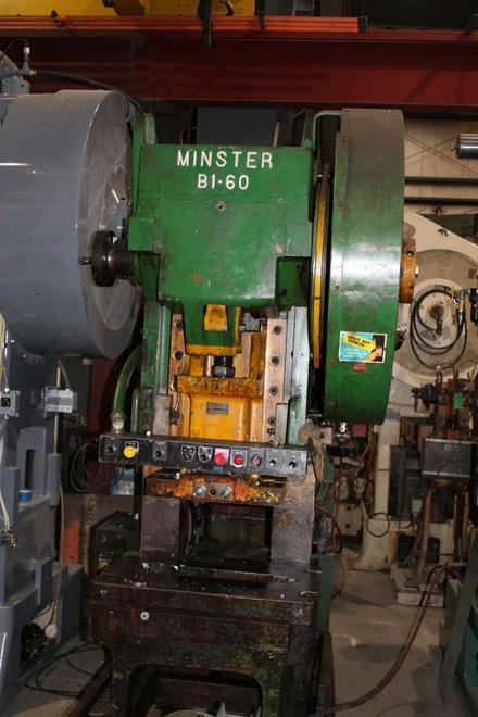 Remanufactured Minster 60 Ton High Speed C-Frame Press, Model B1-60, SN 15300, 3" Stroke, 0-300 SPM, 3" Slide Adj, STK# 1440