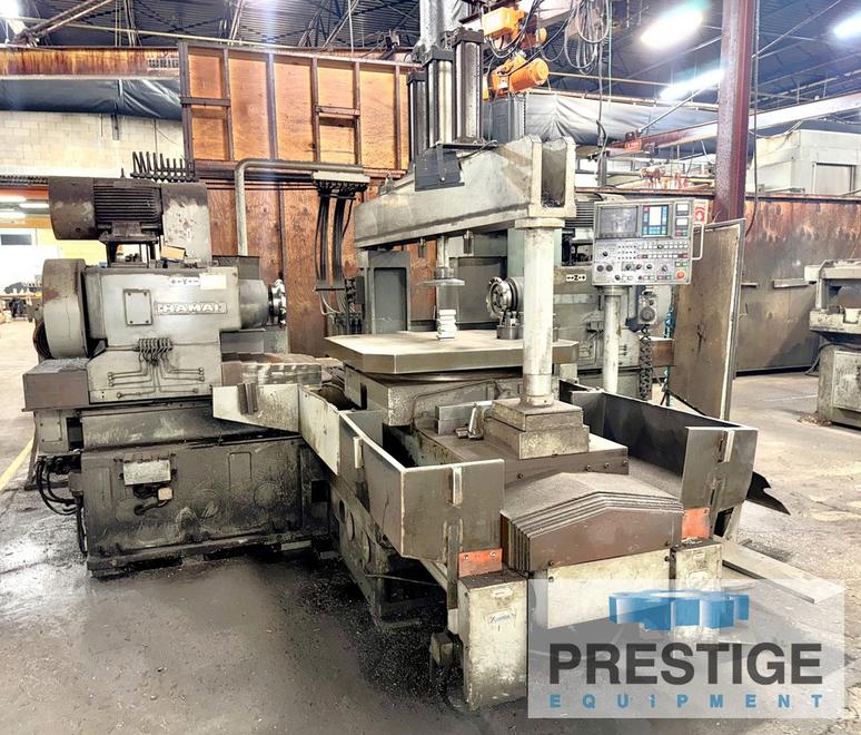 Hamai 6DS-A, 55" Between Spindles, 23.62" x 88.58" Tbl, 70 - 1200 RPM, X-55", Y/Z-15.74", Fanuc 0-Mate M CNC, #44053