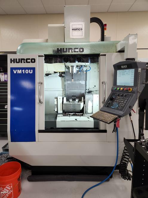 HURCO VM10U 5-Axis, 21.16.19", 10000 RPM, 20 Tools, 12 HP, Cat 40, Auger, Loaded Software
