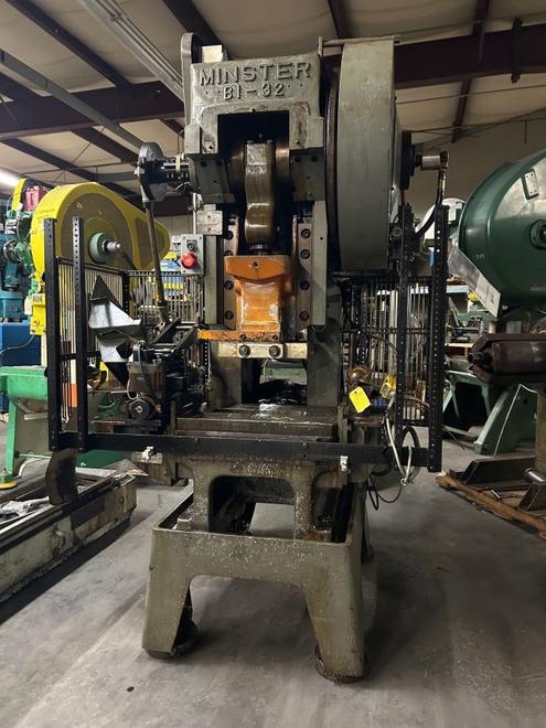 32 Ton Minster Press, Model B1-32 Fixed Base, S/N 12821, 1.5" Stroke, 0-200 SPM, 2.25" Slide Adj, 8.25" SH, STK# 1591