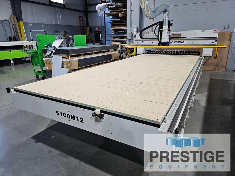 Onsrud 5100M12, X-200", Y-84", 24,000 RPM, Fanuc Oi Control, 12 Sta. ATC, Vacuum Table, Dust Collector, 2019, #43495