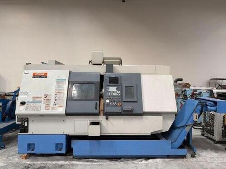 Mazak Integrex 200SY Mazatrol 640MT Ctrl., Kitagawa B-208 Hydraulic Chuck, 40 Tool Capto Tool Changer, Kitagawa B-206 B-Axis Sub, 5K RPM, Tool Setter, New 2000
