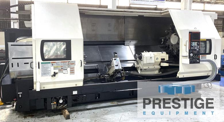 Mazak Slant Turn 50N CNC Lathe, 31" x 118", 16" 3-Jaw, 15-Pos. Trt, HP Cool, Probe, Stdy Rest, Mazatrol 640T, #32751