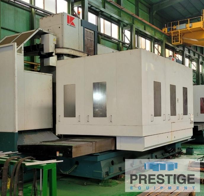 5.12"  Kuraki KBT-13EB.A, X-118", Y-90", Z-25.5", W-63", 86" x 78" R.Tab, 4,000 RPM, Fanuc 31iB CNC, 2017, #44010