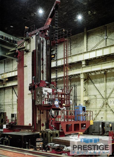 Mitsubishi MAF 280/210, 8.27" Spdl, X-492", Y-236", Z-90", 2800 RPM, Facing Head , 100 HP, Siemens 840D, #32218