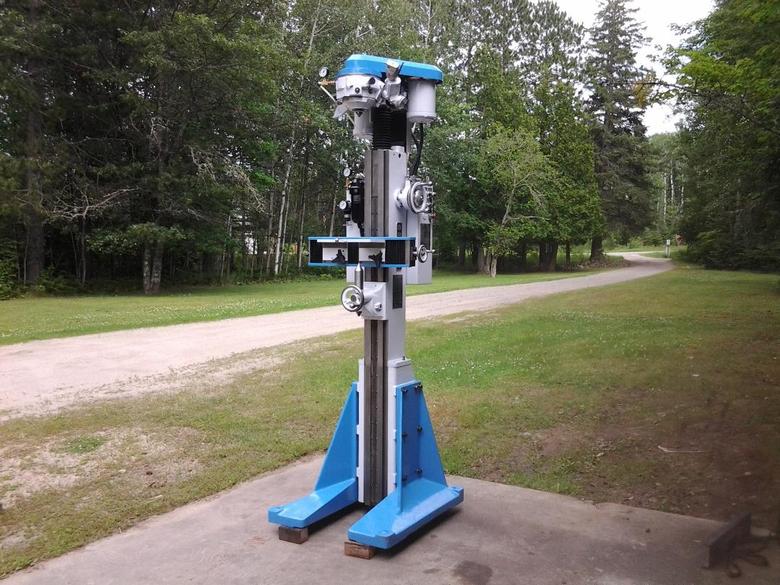 BRYANT 108" CENTER HOLE GRINDER, MAX WORK LENGTH 108", 6" MAX. DIAMETER WORK IN VISE, 13,000 TO 45,000 RPM SPINDLE, CONE DRESSER, INSPECT UNDER POWER, REBUILT WITH WARRANTY
