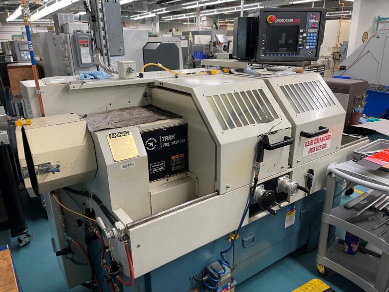 16" X 30" TRAK 2-AXIS CNC/MANUAL FLAT BED LATHE
MODEL: 1630HS-SX, S/N: 09DG62508, NEW: 2009