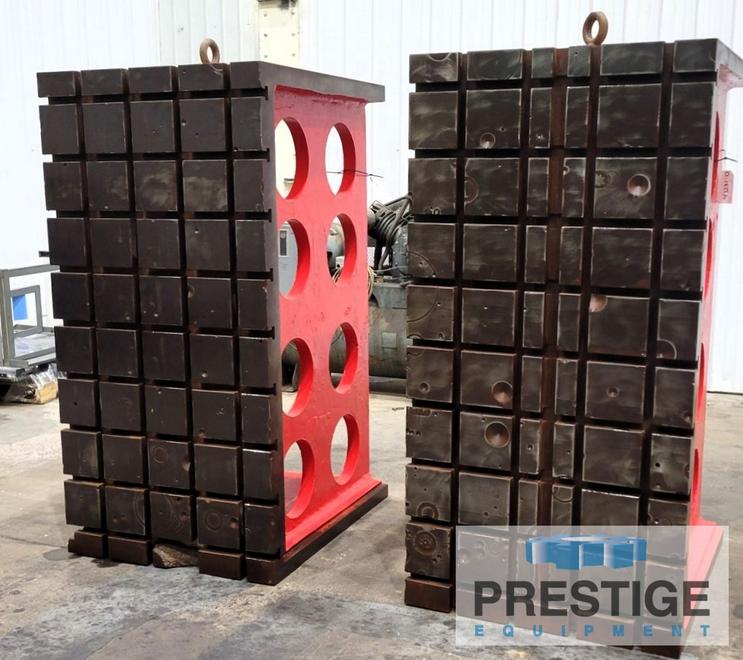 72" x 36" x 43.5" T-Slotted Angle Plate, 9 Horizontal T-Slots, 4 Vertical T-Slots, Qty 2, #43231