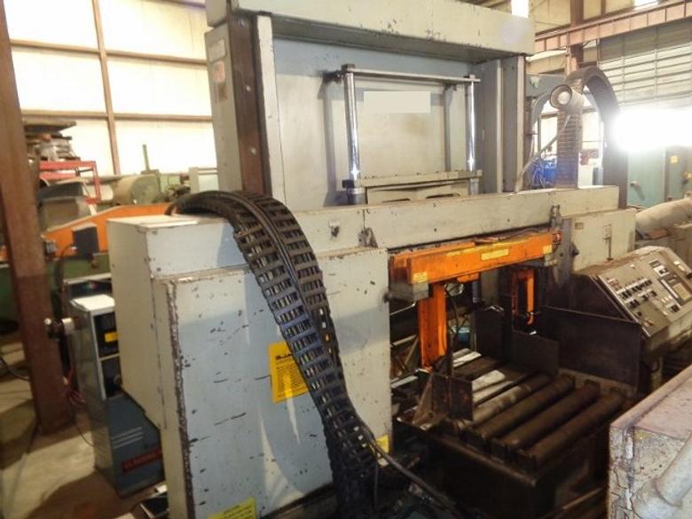 18" x 27" HEM Model F130HA-DC Automatic Horizontal Band Saw, Double Column, 1.5" Blade, Bundling Vises, 72" Feed, 10 HP, 1996