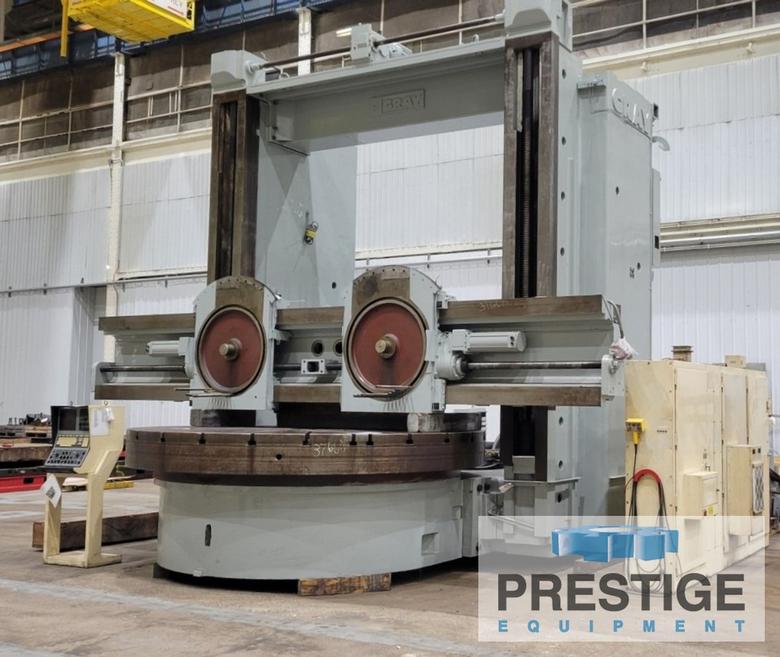 144" Gray Series 300, 2-Rams, 151" Swing, 120" Under Rail, 100 Ton Wt.Cap, G & L CNC, #31395