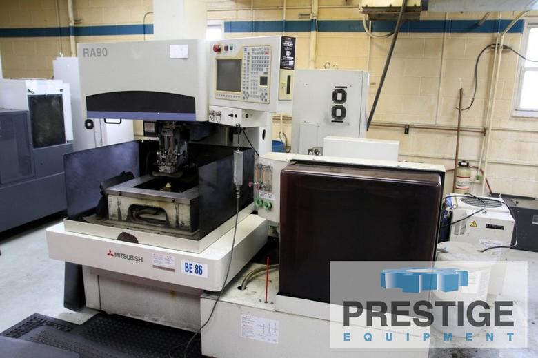 Mitsubishi RA90 Wire Type EDM, 12.6" x 9.8" x 6.49" Travels, 33.8" x 29.9" x 6.3" Workpiece, Mitsubishi CNC, #43763