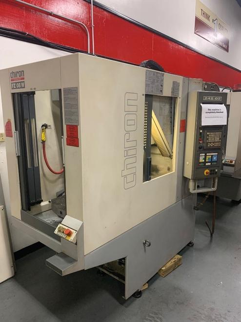 Chiron FZ08W High Speed VMC, New 2006, (2) Machines Available, Pallets , 12” x 10” x 10” Travels, 10,500 RPM Spindle Speeds, 12 ATC, Fanuc 21i-M, Traveling Column Design