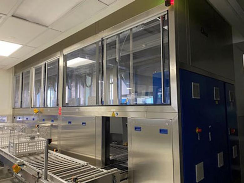 Elma LRS700-VTRLS3 Precision Stainless Steel, Ultrasonic, Conveyor Type, cleaning machine with 7 wash tanks & vacuum dryer, 2007, 3202