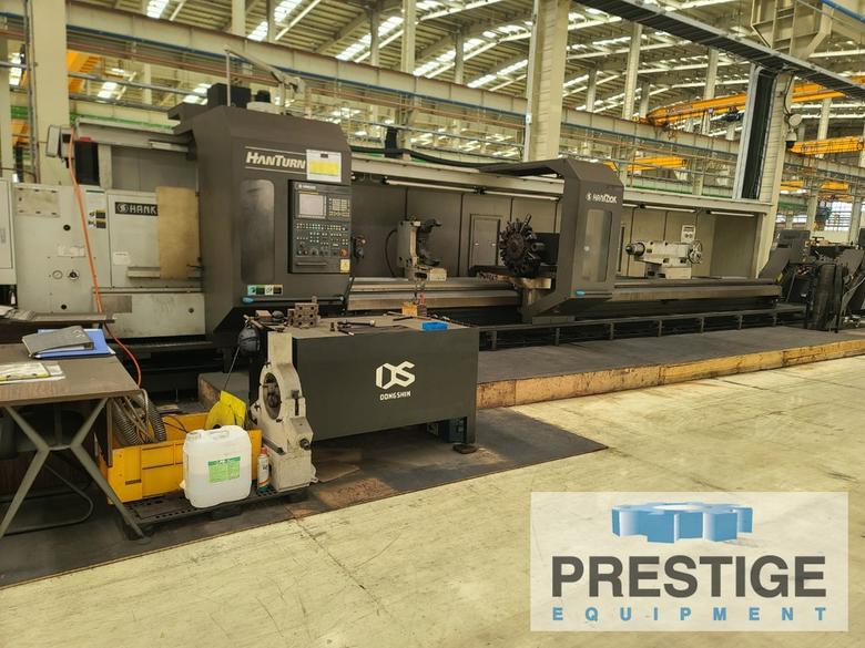 Hankook Hanturn-95CM x 8000, 37.4" Swing, 315" Centers, Fanuc 31iA, 10" Bore, Live Milling, Tooling, 2015, #32726