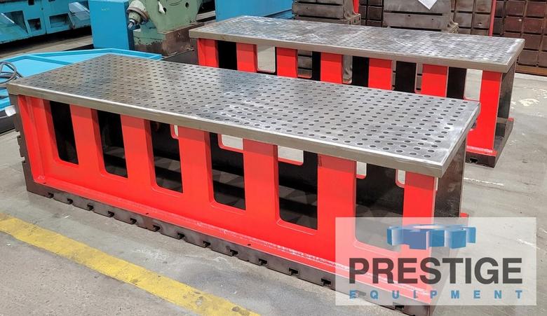 (2) 90.875" x 25.75" T-Slotted Angle Plates / Machining Tables w/ Fixture Surface Plates, Ref# 43181