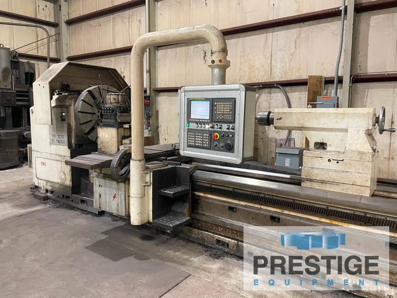Tacchi HS 1200,  53" Swing x 157"/236" Centers, Fanuc Oi-TD, 40" 4-Jaw Chuck, Chip Convyeor, Rebuilt 2013, #32879