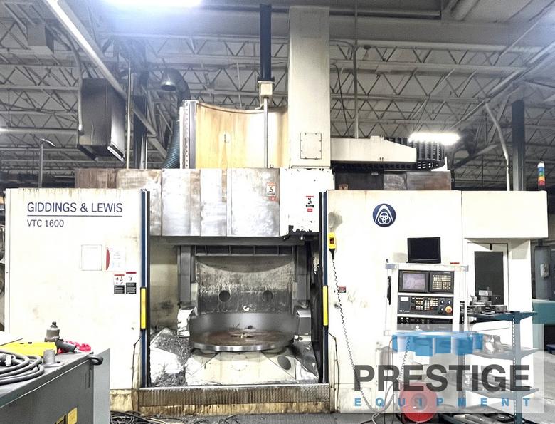 63" Giddings & Lewis, VTC-1600, 26 ATC, 78" Turning Diam., 85" U/RF, 69" Ram Stroke, 400 RPM, 100 HP, Fanuc 160i, #43313