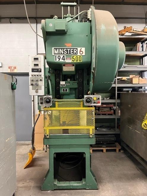 Minster Super Speed OBS 60 ton OBI press, 32" x 21" Bolster, Model 6SS-FB, 1991, 4" Stroke, 90 to 180 SPM