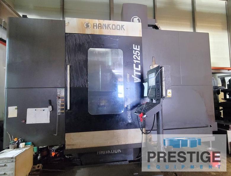 Hankook VTC125E, 49" Table, 63" Swing, 55" U.R, 8.6" x 8.6" Ram, C-Axis, Milling, 24 ATC, Fanuc 32iA CNC, 2015, #43434