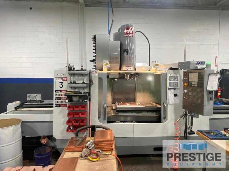 HAAS VF-3SSAPC X-40", Y-20", 12,000 RPM, 40 Station Side Mounted ATC, 4-Station Pallet Changer, Prog. Coolant,  #32266