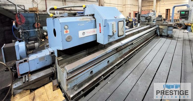 Tacchi HD/3 105L CNC Lathe, 45" Swing, 275" Centers, 80 HP, 3-Way Bed, Steady Rests, Chip Conveyor, Siemens CNC, #32421