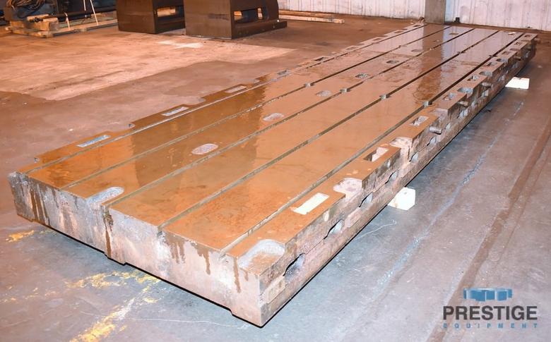 60" x 218.75" T-Slotted, 10" Thick, 5 T-Slots, Leveling Bolts,  Cast Iron #30974