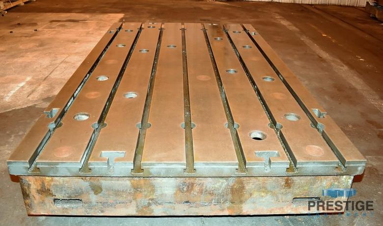 69" x 118" T-Slotted Floor Plates, 14" Thick, Cast Iron, (4) Available, Matched, #30291