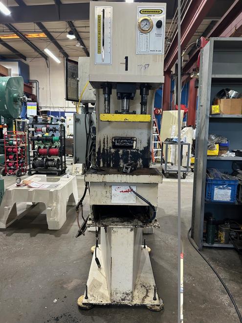 Reconditioned Greenerd Hydraulic Press, Model HPB-10, S/N 95T4922, 10 Ton, .5-8" Stroke, 14" Daylight, STK# 1506