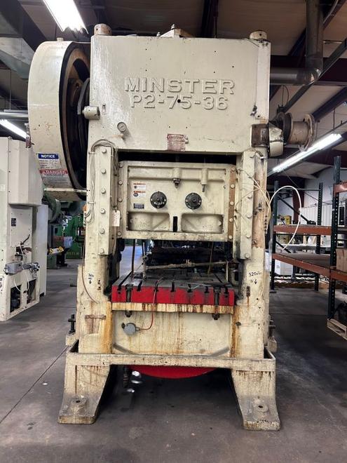 75 Ton Minster SSDC Press, Model P2-75-36, S/N 9387, 1.5" Stroke, 0-150 SPM, 4" Slide Adj, 11.5" SH, STK# 1412