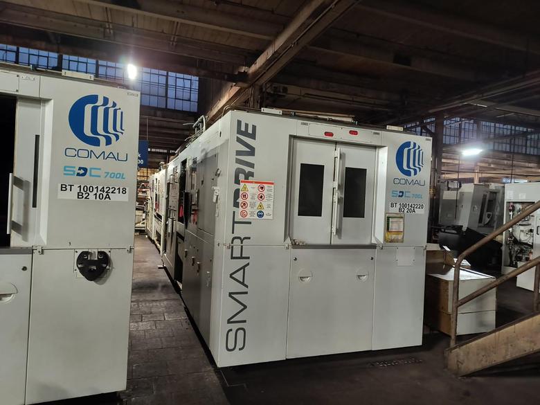 Comau, Smart Drive 700L, Horizontal Machining Center, Linear Drives, 4-Axis / B-Rotary, Travels: X 700mm, Y 700mm Z 800mm, HSK A100, 10,000 RPM, ATC 40 Pockets (46 Units)