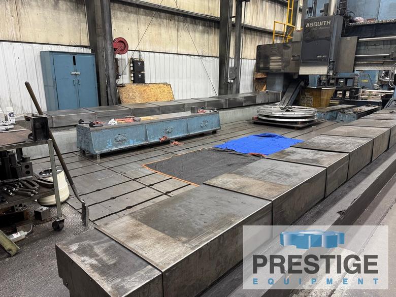 Asquith, Gantry, X-395", Y-157", Z-47", 160" BC, Floor Plates, Angle Head, Dynapath CNC, #43915