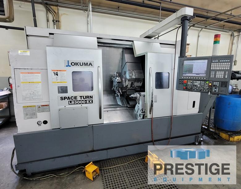 Okuma LB-3000EX-MY 950, 22" Swing, 38" C.C, 12-Station Trt, Milling, C-Axis, 5,000 RPM, OSP-P200LA, 2012, #43018
