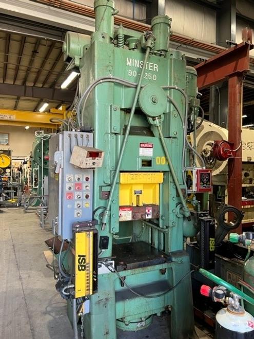 Minster 250 Ton Knuckle Press, Model 90-250, SN 11085, 3" Stroke, 1/2" Slide Adj, STK# 1443