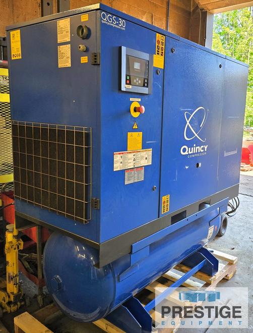 Quincy QGS-30, 120 Gallon Tank, 132 PSI Max., 104° Max Temp., 6,733 Hours, 2015, #43567