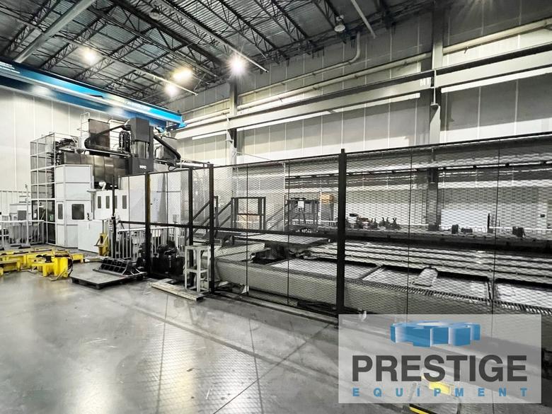 Toshiba MPC-3180B 5-Face Mill, X-354", Y-154", (2) 106" x 315" Pallets, Fanuc 30iB, 180-ATC, 3 Angle Heads, 2012 #32565
