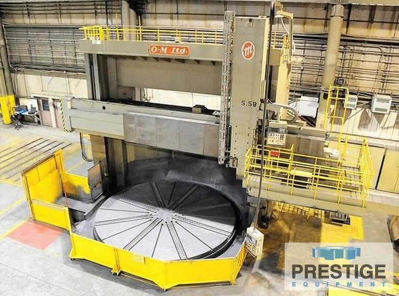 216" O-M Ltd. TMD 55/60N, 236" Max Dia., 145" U/R, 66T Tbl Cap., .3-45 RPM, Fanuc 18-TB Ctrl, 1995, #32264