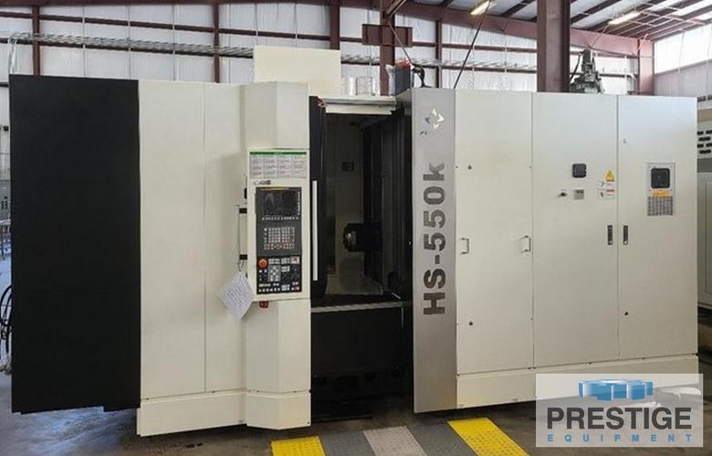 Averex HS-550K, X-31.5", Y-31.5", 19.68" Pallets, 0.001 Deg., 60 ATC, Fanuc Oi-M, Thru Spind Cool, Demo Machine, #32588