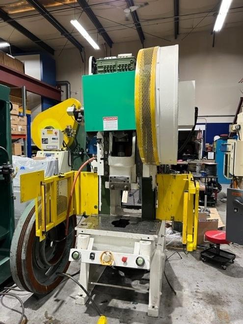 60 Ton Minster OBI Power Press, SN 6-7362, 5" Stroke, 0-100 SPM, 3" Slide Adj, STK# 1450